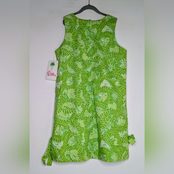 RARE!! Lilly Pulitzer Little Lilly Classic Shift Dress in Lime Green NWT - Picture 2 of 6
